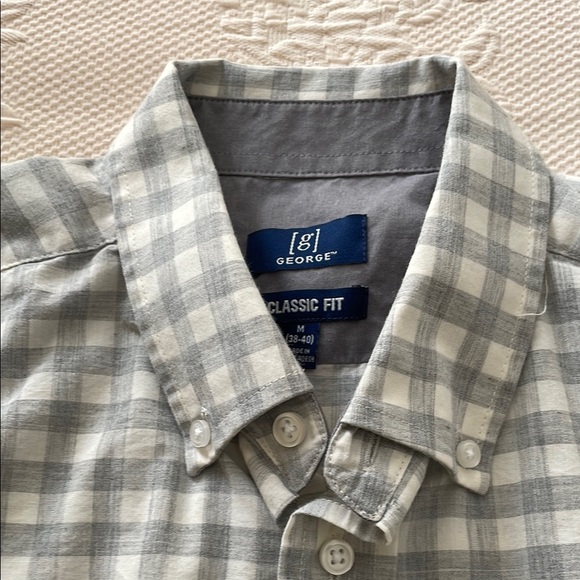 George Gray and White Casual Button Down Shirt - Picture 3 of 7